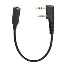 2Pin K Connectors To 3.5mm Female Headset Adapter Cable 25cm For Two Way Radio