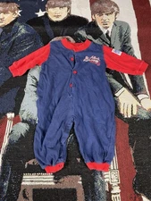 Vintage Atlanta Braves Outfit Boys Size 12M Embroidered Baseball Baby Uniform