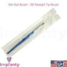 Gel Nail Brush 3M Professional Straight Edge Flat Tip for Base Builder Top Gel