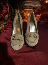 GUCCI Suede Signature Horse Bit Stiletto High Heel Pumps Woman’s Size 6 1/2B