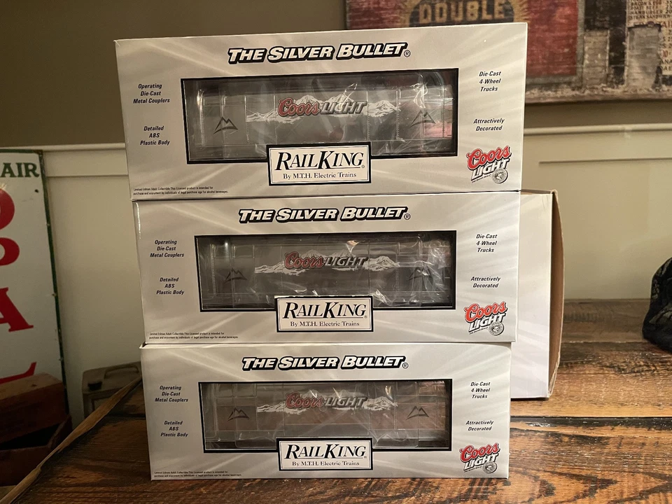 O Gauge 3-Rail MTH 30-1433-1 Coors Light "Silver Bullet" Steam Train Set - Image 4 of 4