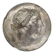 Greece Cyme 2nd Cent. BC AR Tetradrachm NGC AU