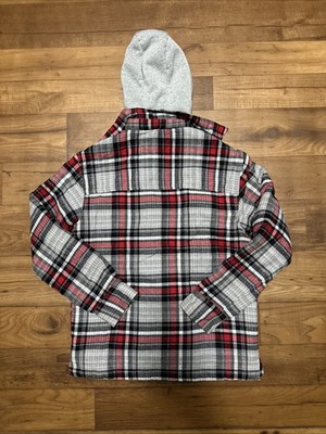 RedHead Men's Quilted Lined Hooded Flannel Shirt Jacket Shacket