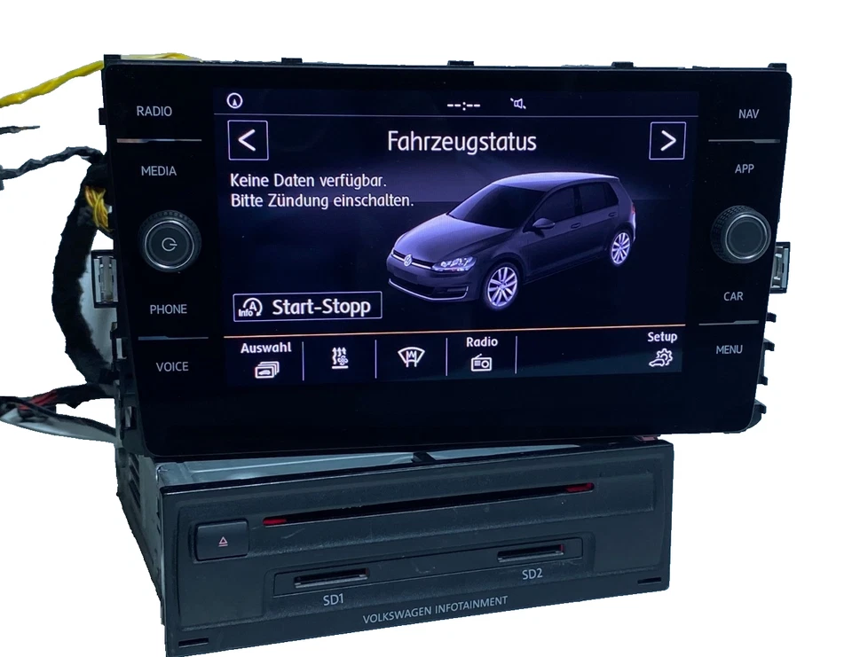 NAVIGATION VW GOLF 7 PASSAT TIGUAN DISCOVER MEDIA MIB2 DAB CARPLAY BILDSCHIRM - Bild 4 von 4