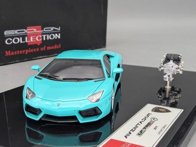 Eidolon Make Up 1:43 Lamborghini Aventador LP700-4 2011 Engine Set hellgrün OVP