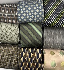 Men's Neck Tie Assorted Green Designs Classic All Silk PICK YOUR TIE