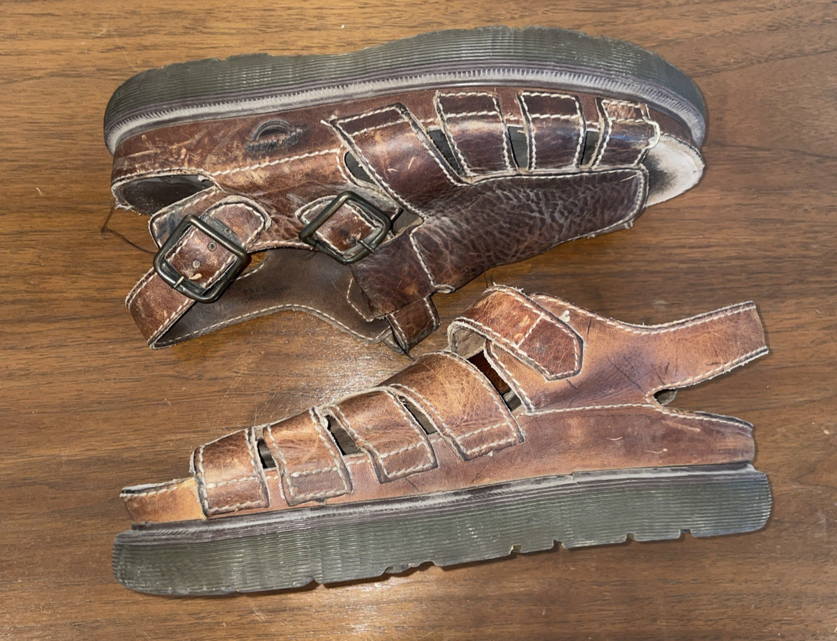 *SEPERATION Vintage Dr Doc Martens Fisherman Chunky Platform Sandals Mens 10 Dr Martens Fisherman Sandals Mens UK 10 US 11 Docs England  main image 4