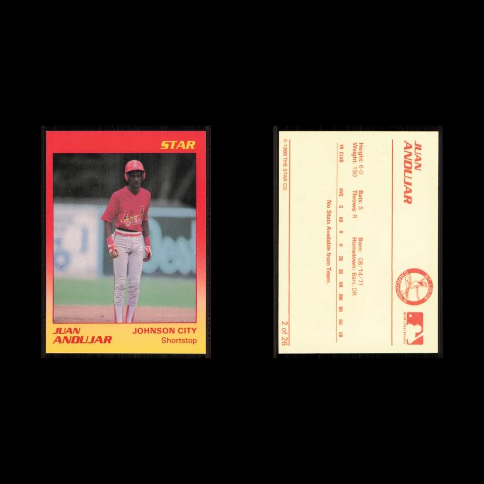 Juan Andujar #2 1989 Star Johnson City Cardinals Baseball Card MLB NM - Image 3 of 3