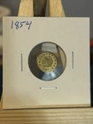 1854 Round Stars Indian Head CALIFORNIA GOLD TOKEN 1/2 .61 Grams