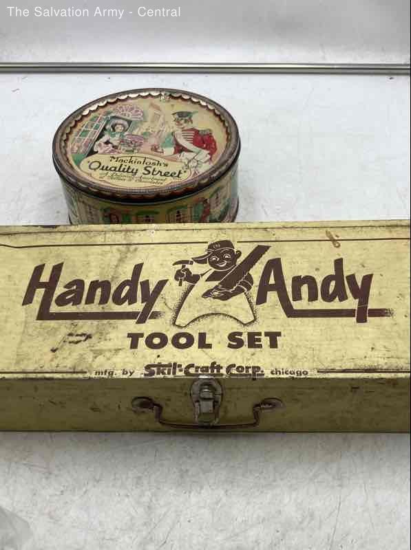 Vintage Mackintosh's Quality Street Handy Andy Tool Set Metal
