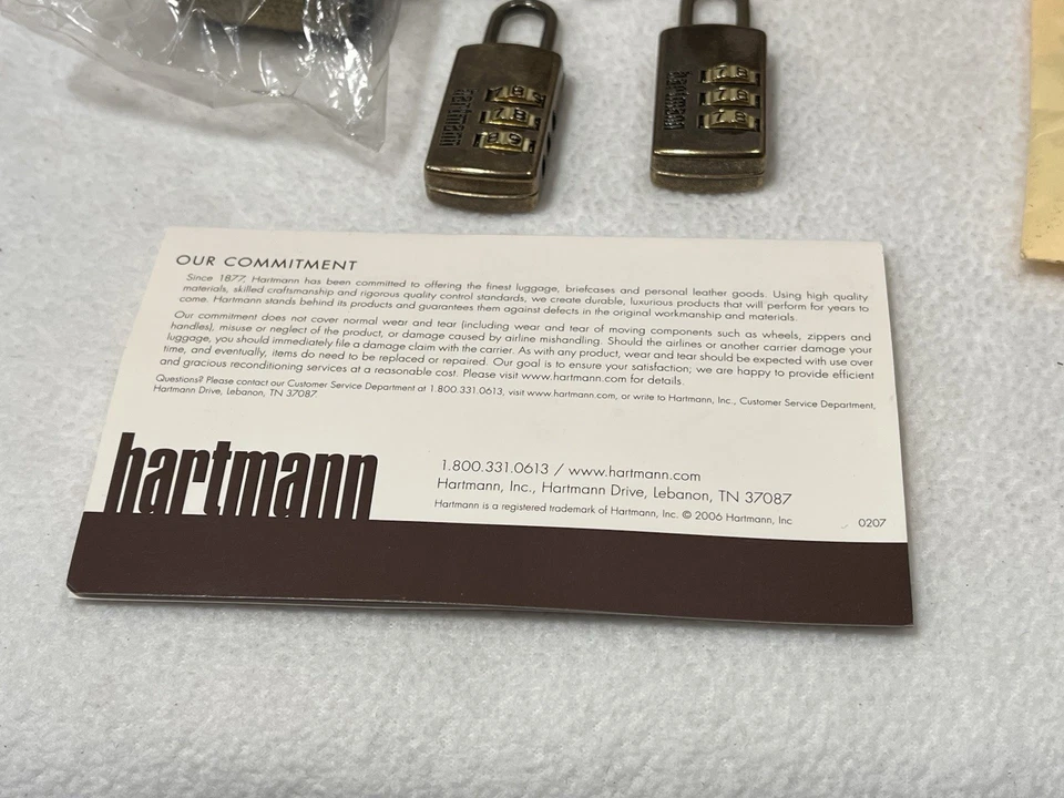 Bolsa de tren Hartmann equipaje con accesorios papeleo cuero marrón tostado Foto 2 de 4