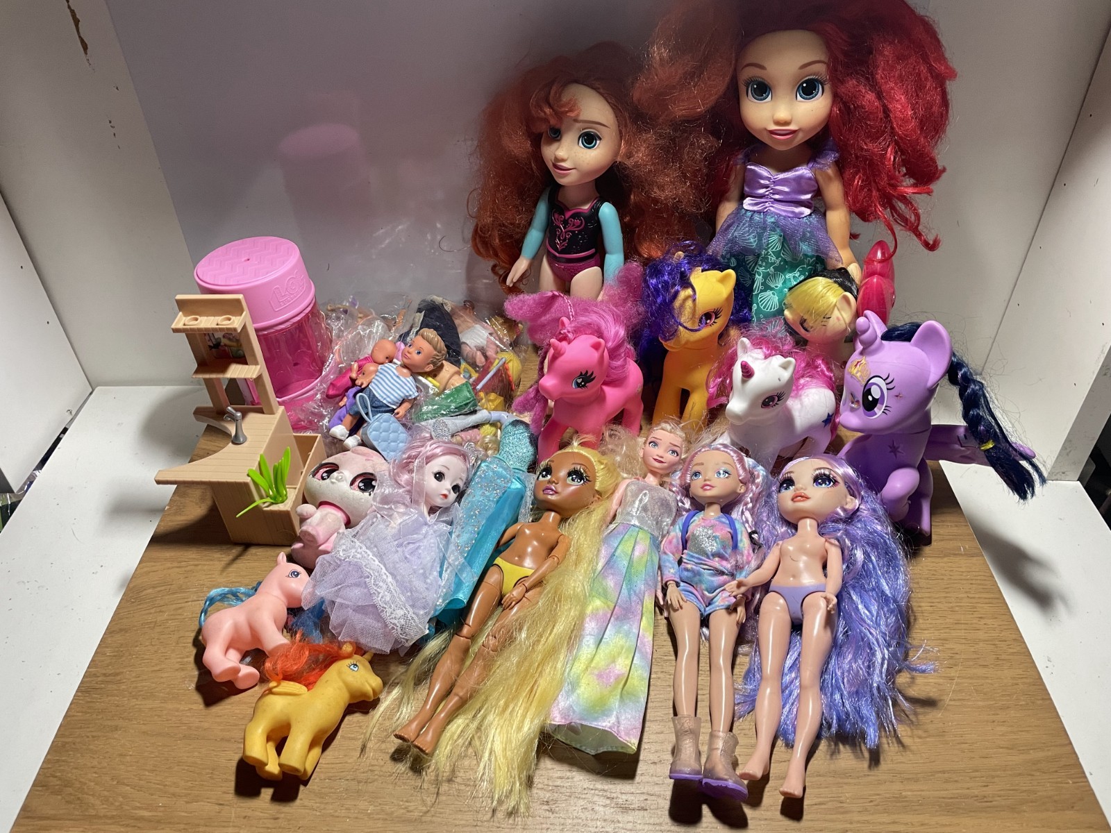 Joblot Of Girls Toys And Dolls Disney Dolls Fashion Rainbow High MLP Set