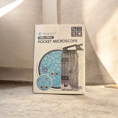 NEW SEALED Tencco Pocket Microscope 100x-250x
