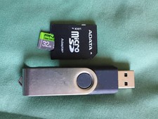 32GB Micro SD Card with Adapter and 1TB USB Drive