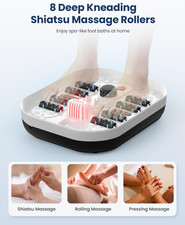 COMFIER Fuß Spa Massagegerät mit Wärme, Fußbad mit Heizung, Sprudeln, Vibration...
