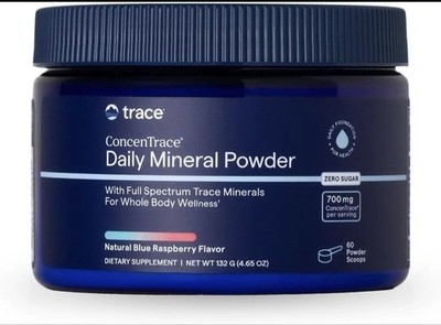 Trace Minerals ConcenTrace Daily Mineral Powder Blue Raspberry 132 g Powder