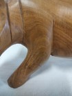 Hand Carved Wooden Rhino 2 Piece Set Figurines - 10" Long - African Made - Used — photo 7