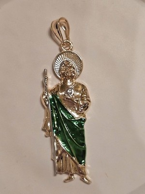 Saint Jude Extra Large Pendant Tarnish Resistant 1 Pc.  (S3)