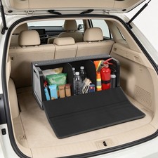 Foldable Car Trunk Storage Organizer Box With Lid For Suv Sedan Home Black