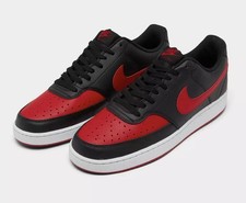 Nike Court Vision Low NN Black/Red/White Men's Sneakers-Size 12 NWB FJ0685-010