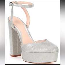 Antonio Melani xBorn on Fifth Liv Metallic Glitter Closed Toe Platform PUMPS 9.5