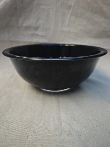 Pyrex Corning NY Black Vintage Mixing Bowl 1 liter Clear Bottom