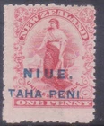 (F396-2) 1917 NIUE 1d red universal postage stamp (B)