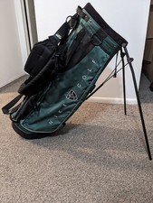 Vintage Nike Golf Stand Carry Bag 4 Way Divider Dual Strap Green USA Made