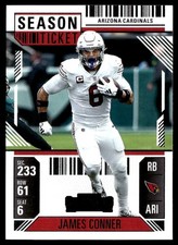 JAMES CONNER 2024 PANINI CONTENDERS FOOTBALL SEASON TICKET ARIZONA CARDINALS #2