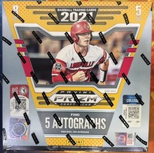 2021 Panini Prizm Draft Picks Baseball Hobby Box New Factory Sealed 5 Autographs