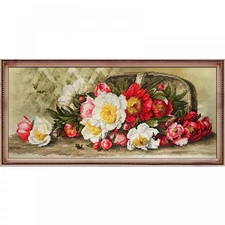 Creative Сross Stitch Embroidery Kit "Flower basket" Nova Sloboda