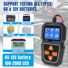Car Battery Tester 6V-12V Compatibility Garage Testing Data Upload Function