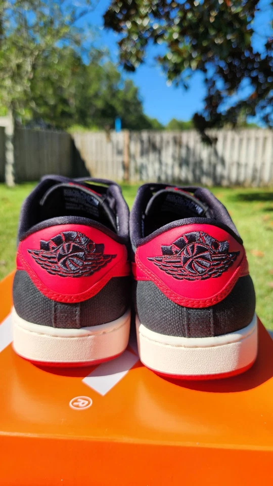 Nike Air Jordan 1 Retro Ajko Low Bred Branco-Preto-Vela Tamanho 10.5 [DX4981-006] - Imagem 3 de 4