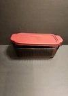 Vintage Pyrex Sculptured Cranberry Loaf Pan with Lid 1.5 QT- Lid 213-PC