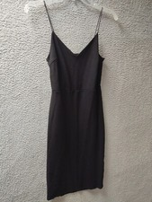 Forever 21 Womens Dress Medium Black A-Line  V-Neck Sleeveless 0316