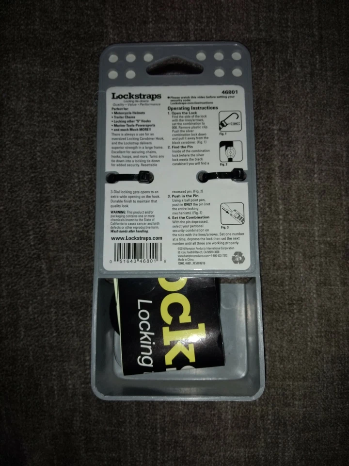 LOCKSTRAP CARABINER BLK, Keeper 46801, UPC: 051643468016 - Image 2 of 2