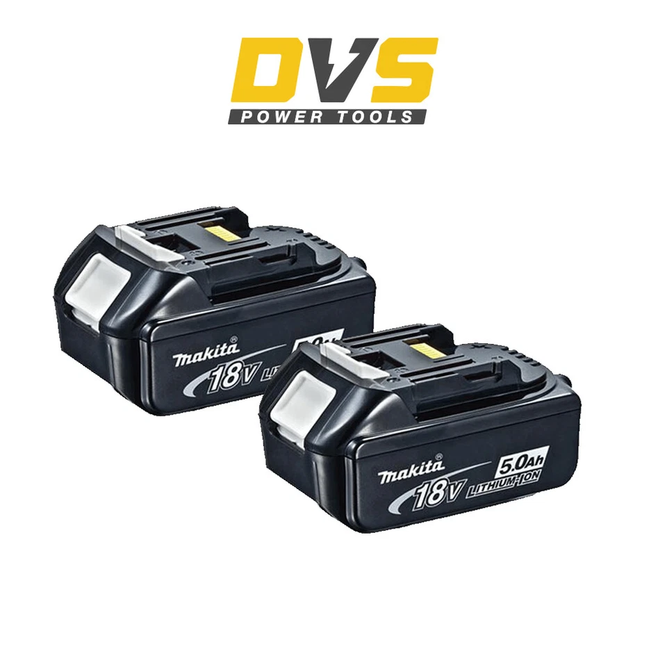 Genuine Makita 2x BL1850B LXT 18v 5.0Ah Lithium-Ion Battery Indicator Twin Pack