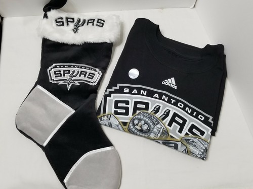 SAN ANTONIO SPURS NBA CHAMPIONS LARGE T-SHIRT 2007 FINALS & CHRISTMAS STOCKING - Picture 2 of 12