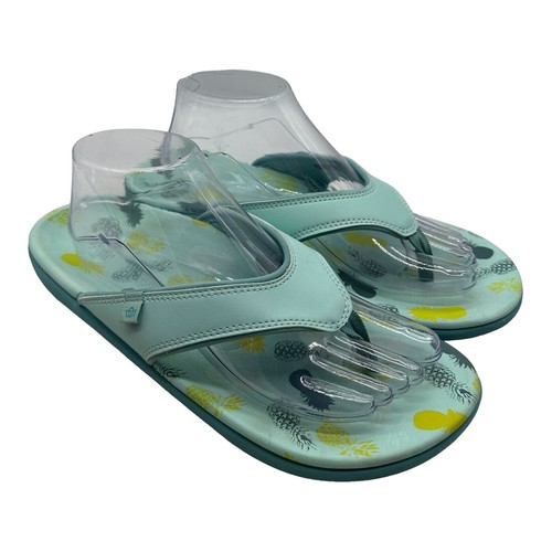 Spenco Victoria Tropic Sandal - Blue Tropical Print Flip Flop Spenco Victoria Tropic Sandal Womens 10 D Tropical Blue Flip  main image 2