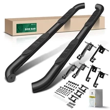 3" Black Steel Side Step Bars Running Board for Jeep WK2 Grand Cherokee 11-21