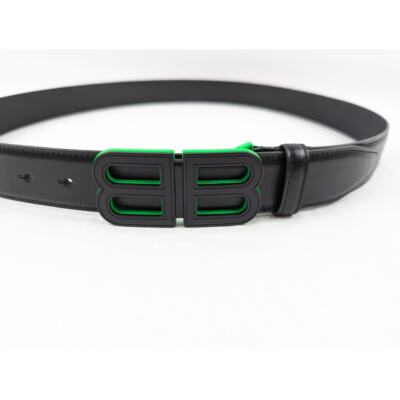 Balenciaga Q:2 / BB Hourglass Large Belt in Black/Green BNWB Balenciaga Q:2 / BB Hourglass Large Belt in Black/Green BNWB