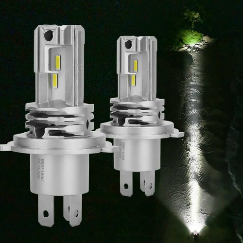 1Pair H4 Cree Car LED Headlight Globes Bulbs Lamp Kit High Low Beam White 6500K - Picture 6 of 9