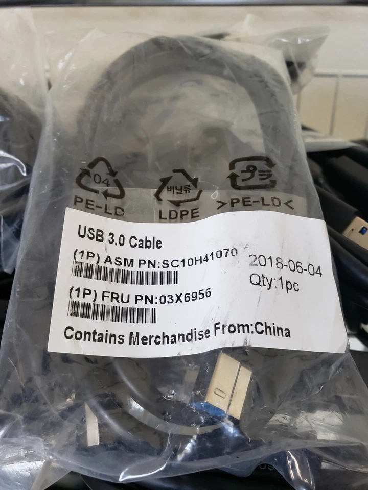 New Genuine Dell USB 3.0 Cable Type A Male to Type B Male N26R1 USB-B 3.0 - Image 3 of 4