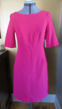 NWT Eliza J Hot Pink 3/4 Sleeve Sheath Dress - Size 4