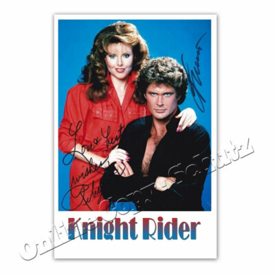David Hasselhoff & Rebecca Holden in Knight Rider | Autogrammfoto  