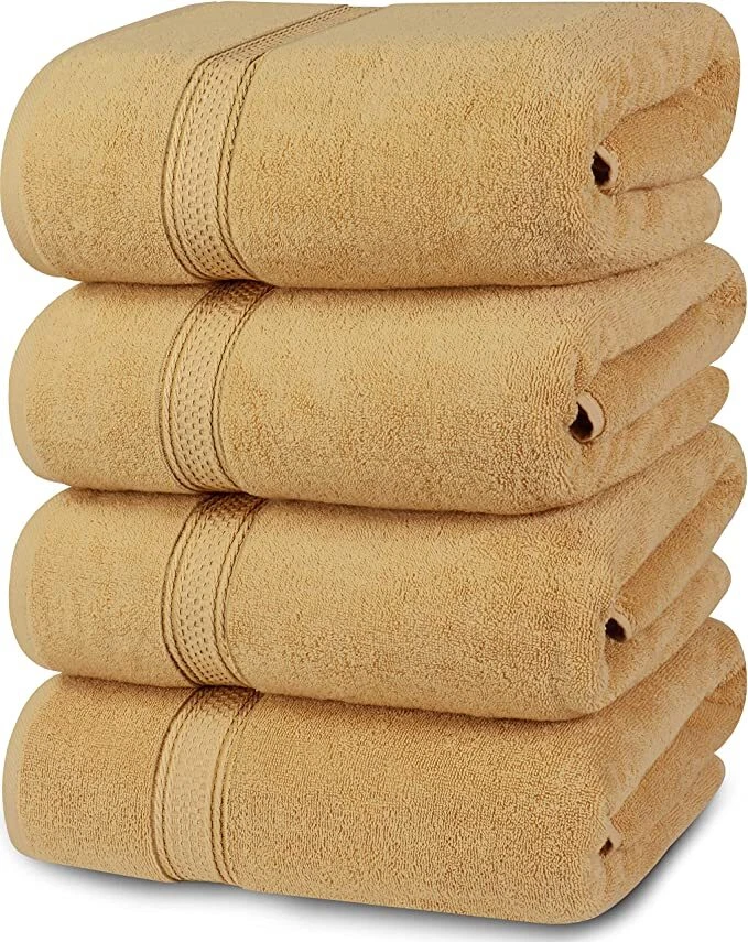 Luxury Bath Towels Pack of 4 27x54 Inches Cotton Soft 600 GSM Utopia Towels - Image 4 of 4