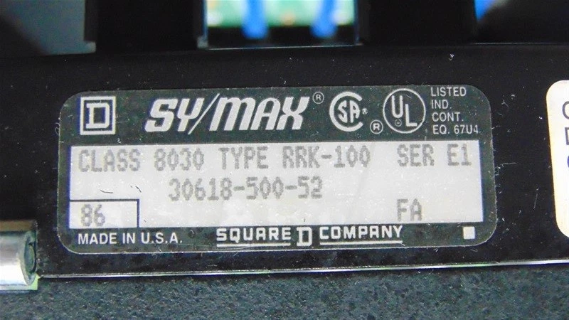 USED Square D 8030 RRK-100 SY/MAX 5 Slot Rack Chassis Series E1 - Image 4 of 4