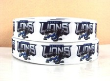 7/8 INCH 22mm GROSGRAIN RIBBON Hair Bow Supplies 1008728 Detroit Lions Football