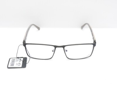 MEREL MR7182 RECTANGULAR FULL RIM EYEGLASS FRAMES GRAY 56-17-145 NEW