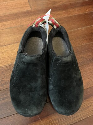 Merrell Kids Size 10 Shoes Black Nubuck Slip-On Jungle Moc Boys 10M Suede clogs